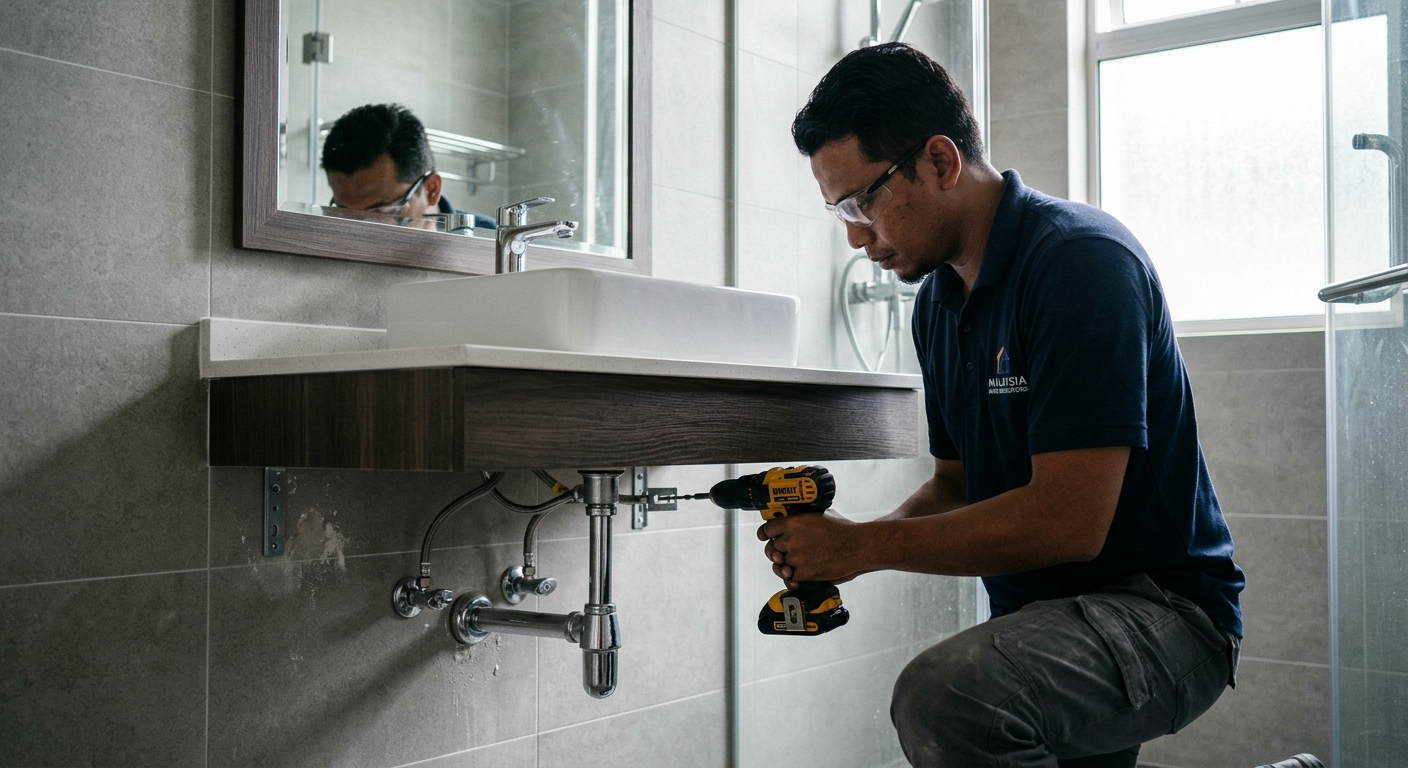 Bathroom Vanity & Cabinet Installation — completed bathroom project by BathBro